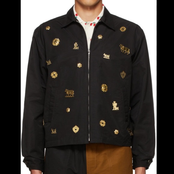 Bode Appenzeller Ohio Jacket - Size L. Black with Gold Pins - Picture 3 of 3